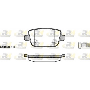 Pastilla de freno trasera rh 2125600