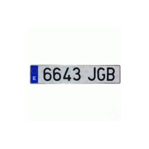 Placa matrícula metalica larga Europea