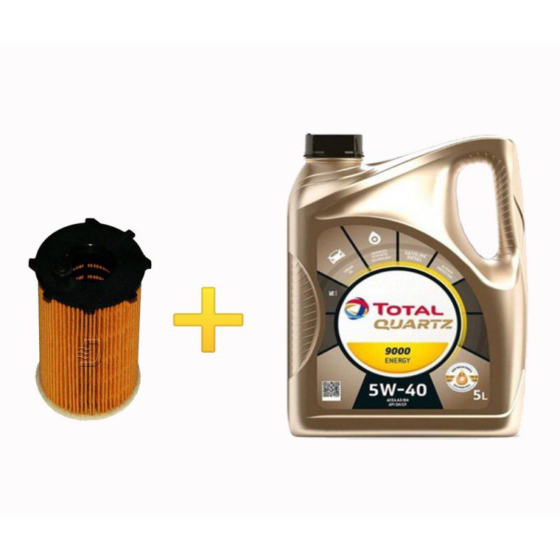 Pack Total Quartz 9000 Energy 5w40 - 5L y filtro hu716-2x